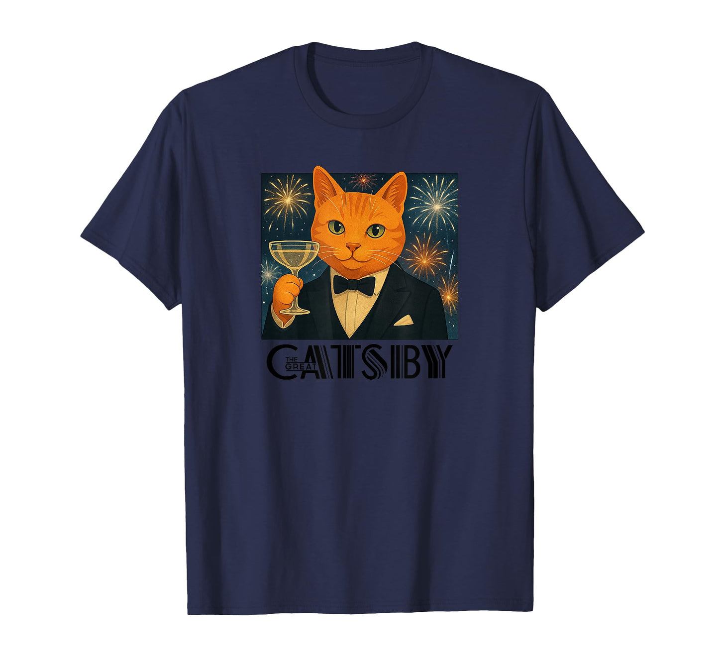 The Great Catsby – Funny Retro Cat Parody T-Shirt