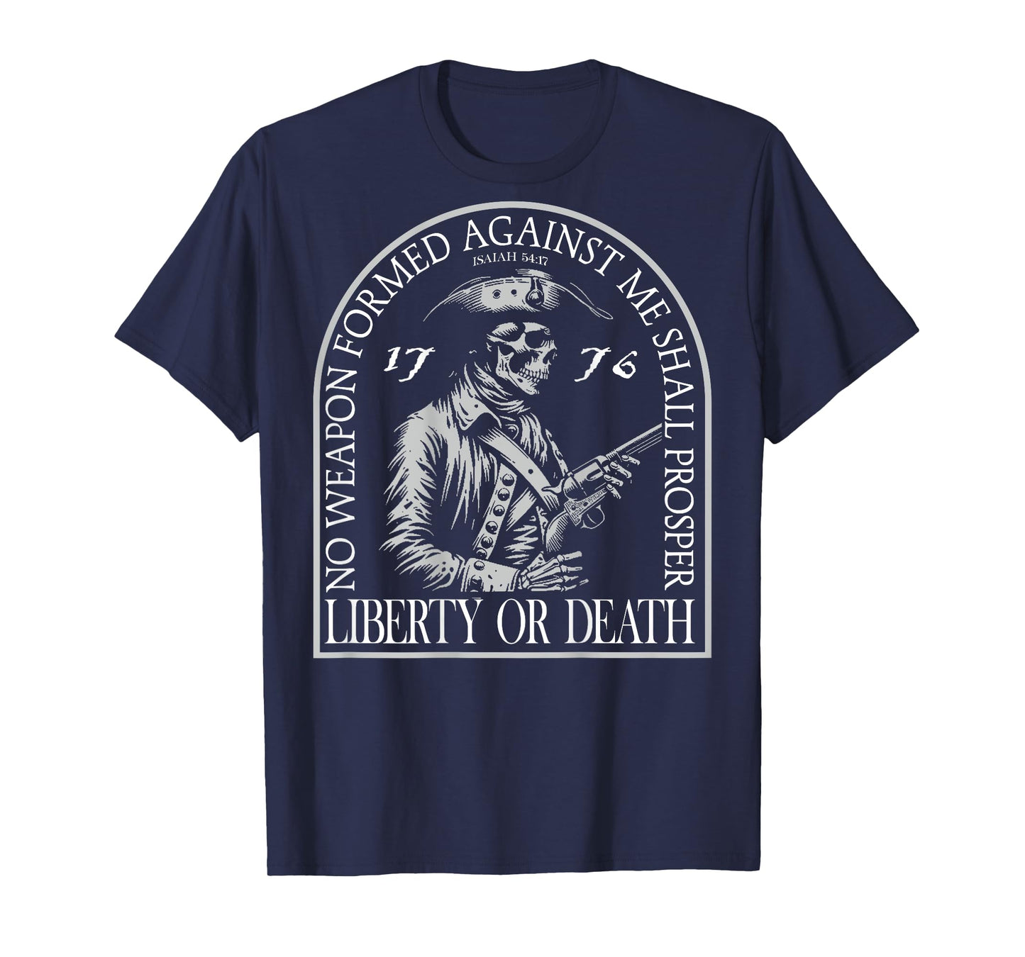 No Weapon Formed Against Me Shall Prosper (on back) T-Shirt