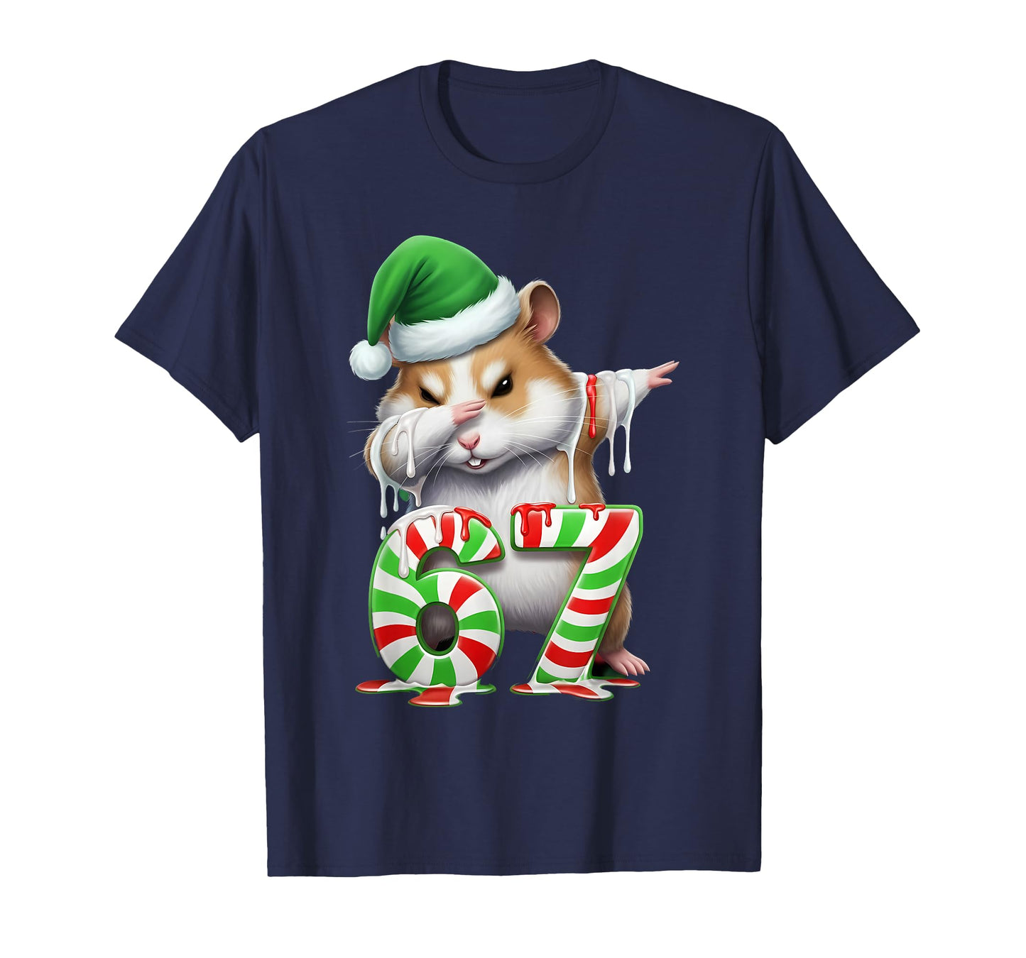 67 Christmas Funny 67 Brainrot Youth Kids Hamster 67 T-Shirt