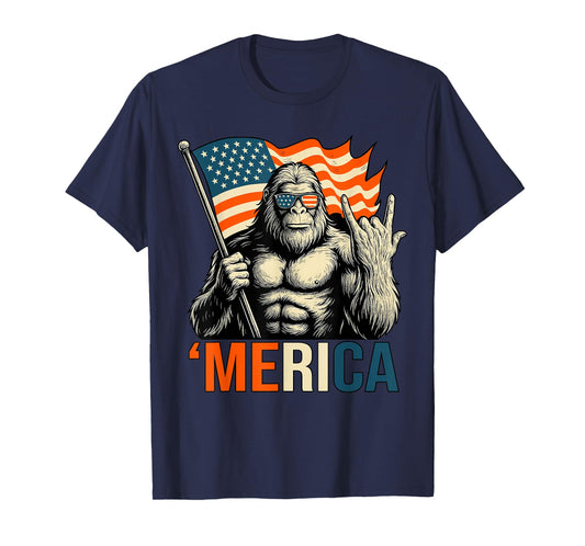 ‘Merica Gorilla Flag Sunglasses Funny Patriotic T-Shirt