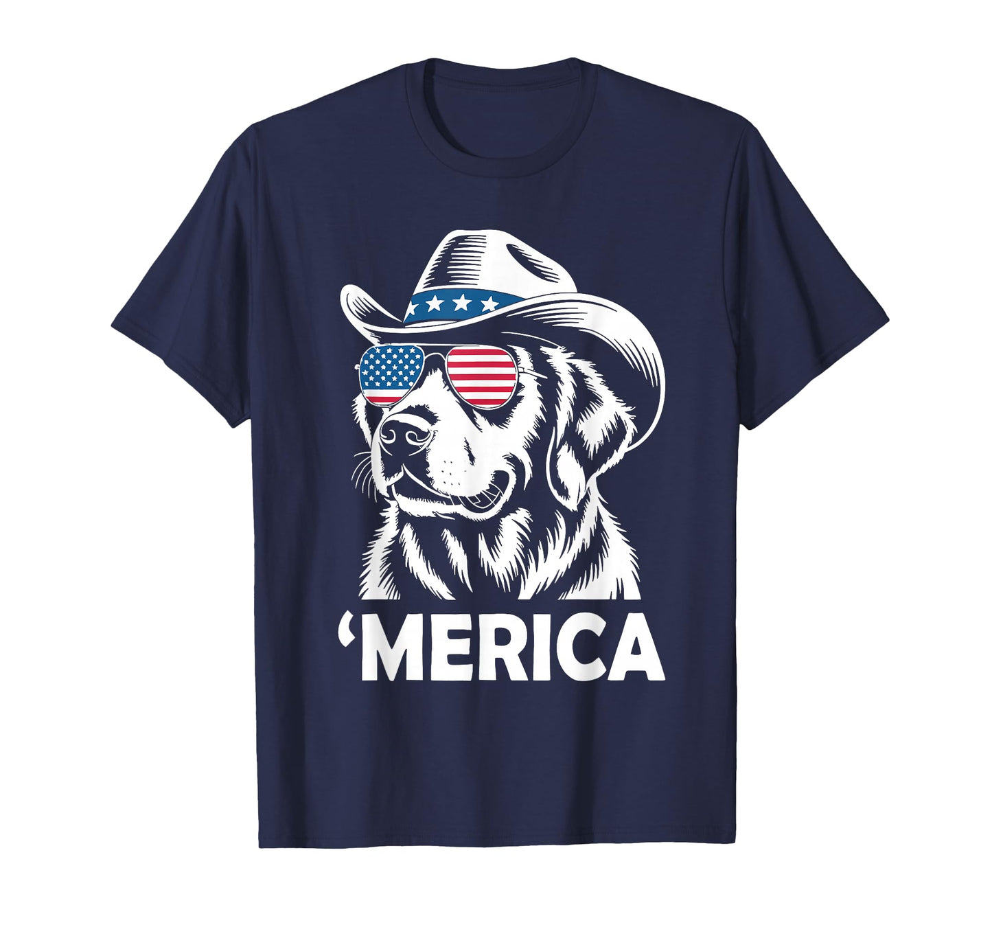 Golden Retriever 4th of july Merica T-Shirt