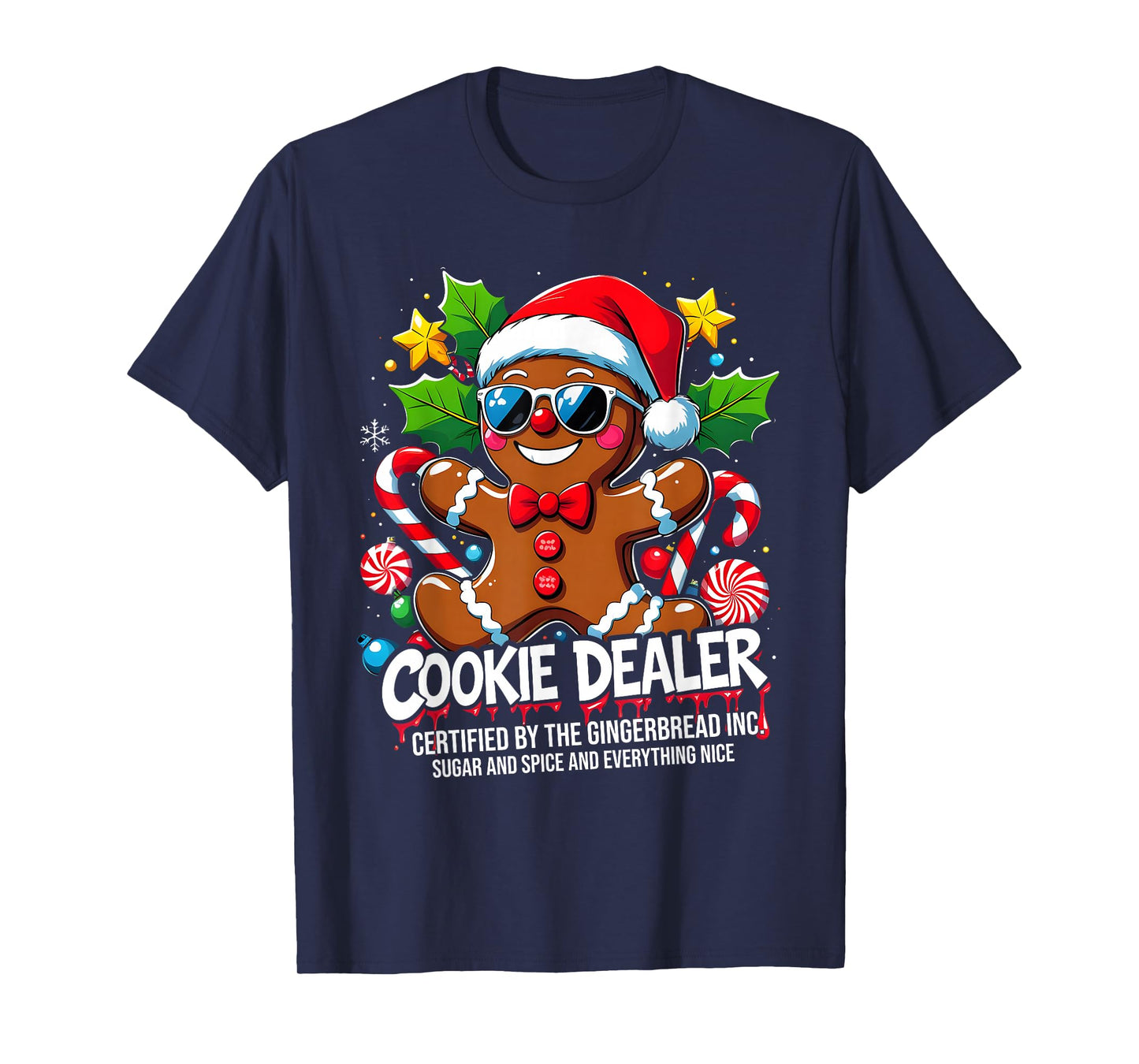 Cookie Dealer Funny Gingerbread Christmas Art T-Shirt