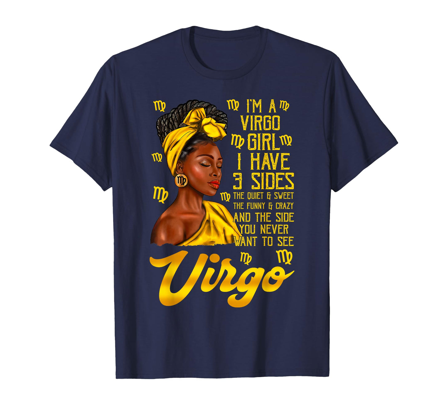 Virgo Afro Black Woman It's My Birthday Zodiac Sign T-Shirt