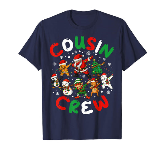Christmas Cousin Crew 2025 Matching Dabbing Family Pajamas T-Shirt