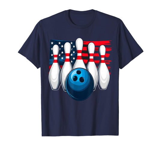 Bowling American Flag T-Shirt