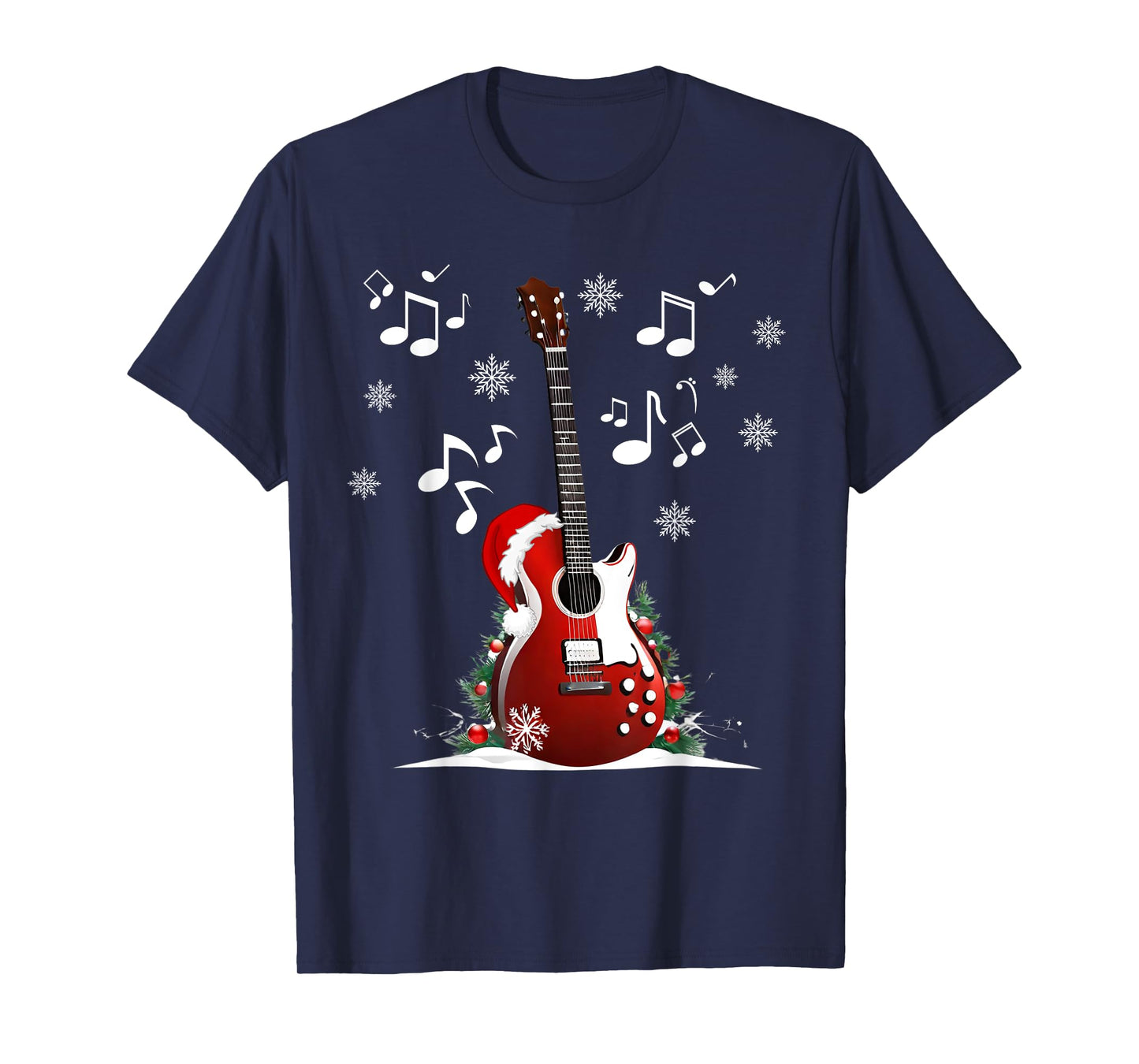 Cool Guitar Christmas Guitar Lovers Christmas T-Shirt