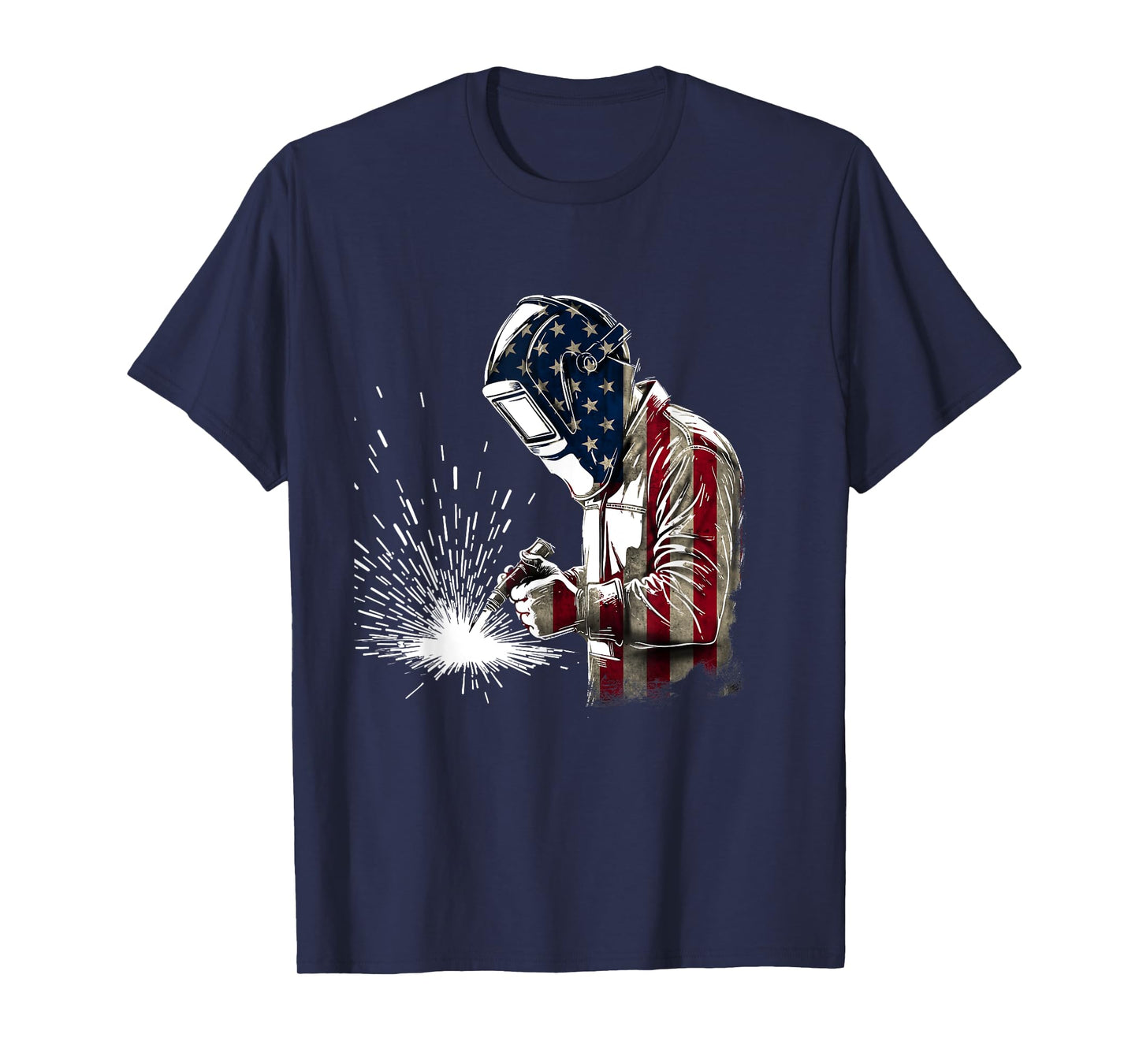 Patriotic Welder US Flag - Weld Welding Ironworker T-Shirt