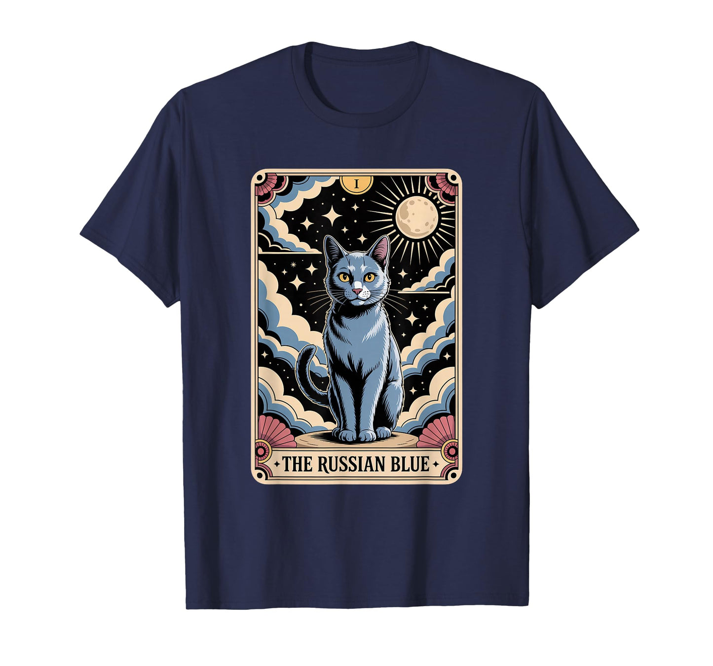 Tarot Card Cat Halloween The Russian Blue T-Shirt