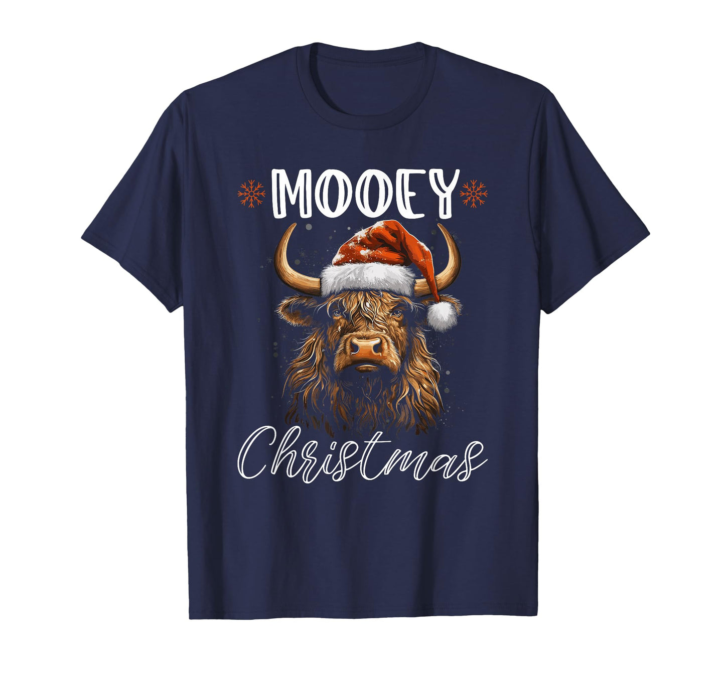 Christmas Highland Cow, Mooey Christmas Western Girl Country T-Shirt