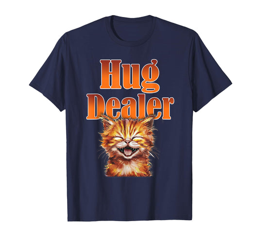 Adorable Kitten with Huge Smile Hug Dealer for Cat Lovers T-Shirt