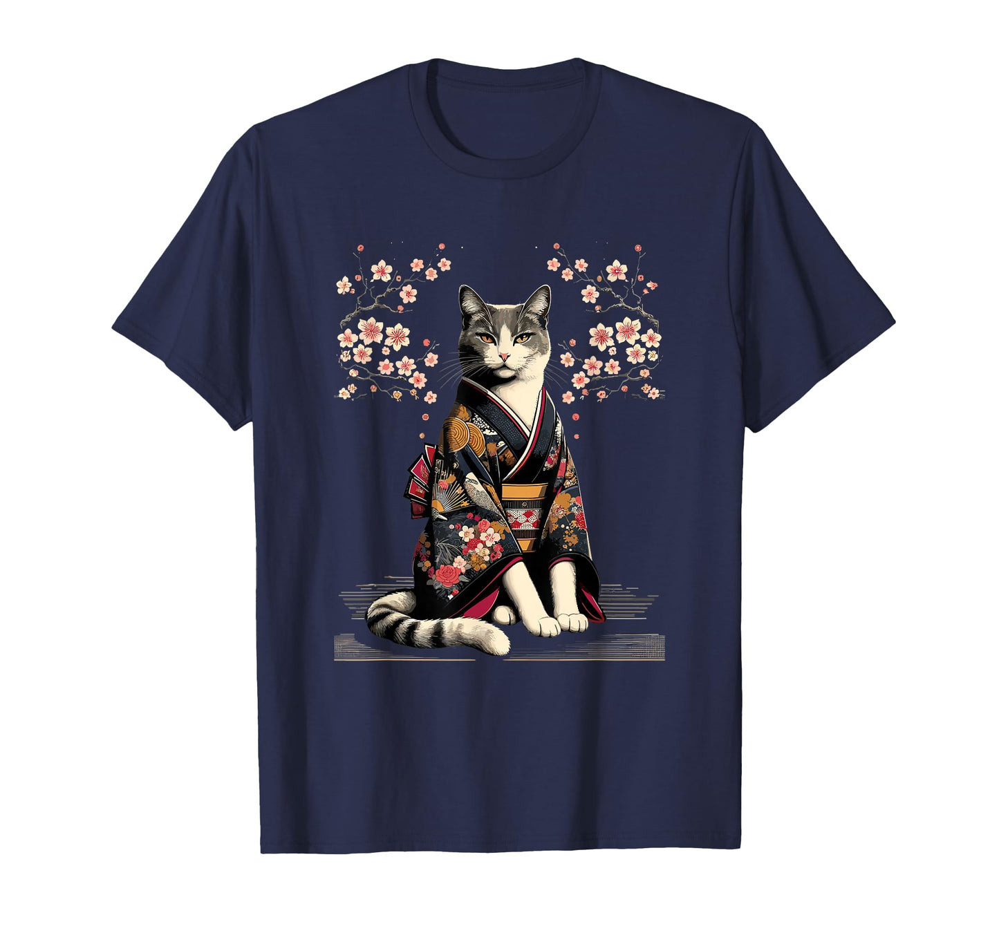 Kawaii Cat Anime Japanese Retro Men Women Kids Funny Cat T-Shirt