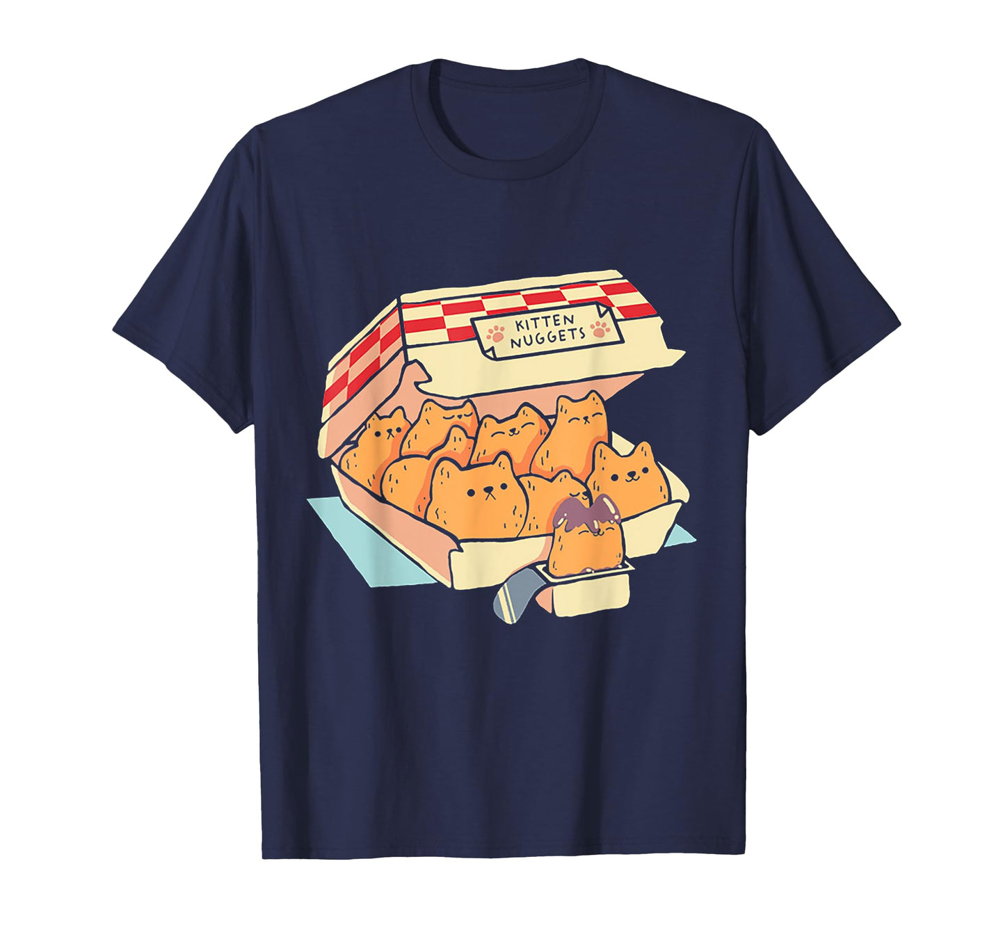 Kitten Nuggets Funny Cat Cake Box T-Shirt for Men Women