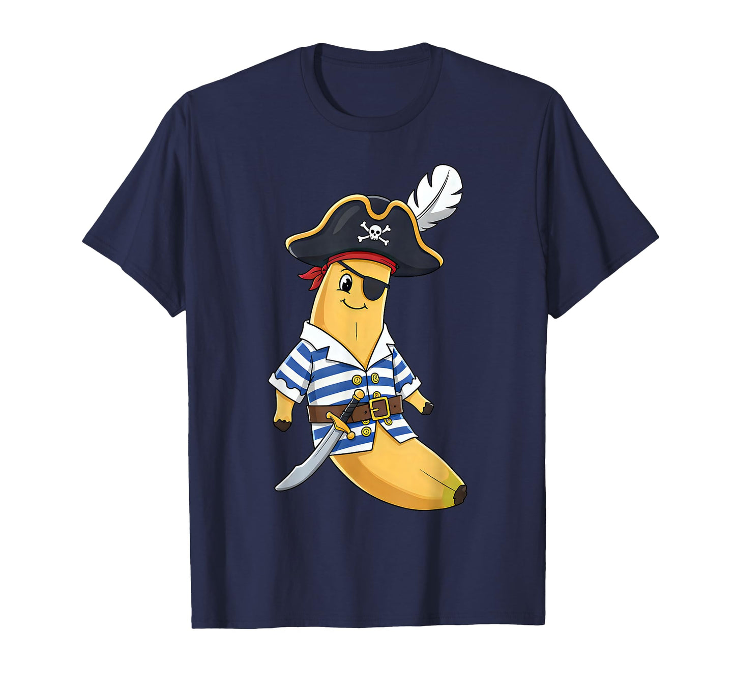 Funny Banana Pirate Captain for Halloween Party Costume Cool T-Shirt