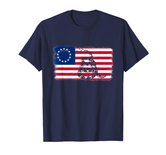 Don't Tread Patriot On Me Gadsden Snake Flag Gift T-Shirt