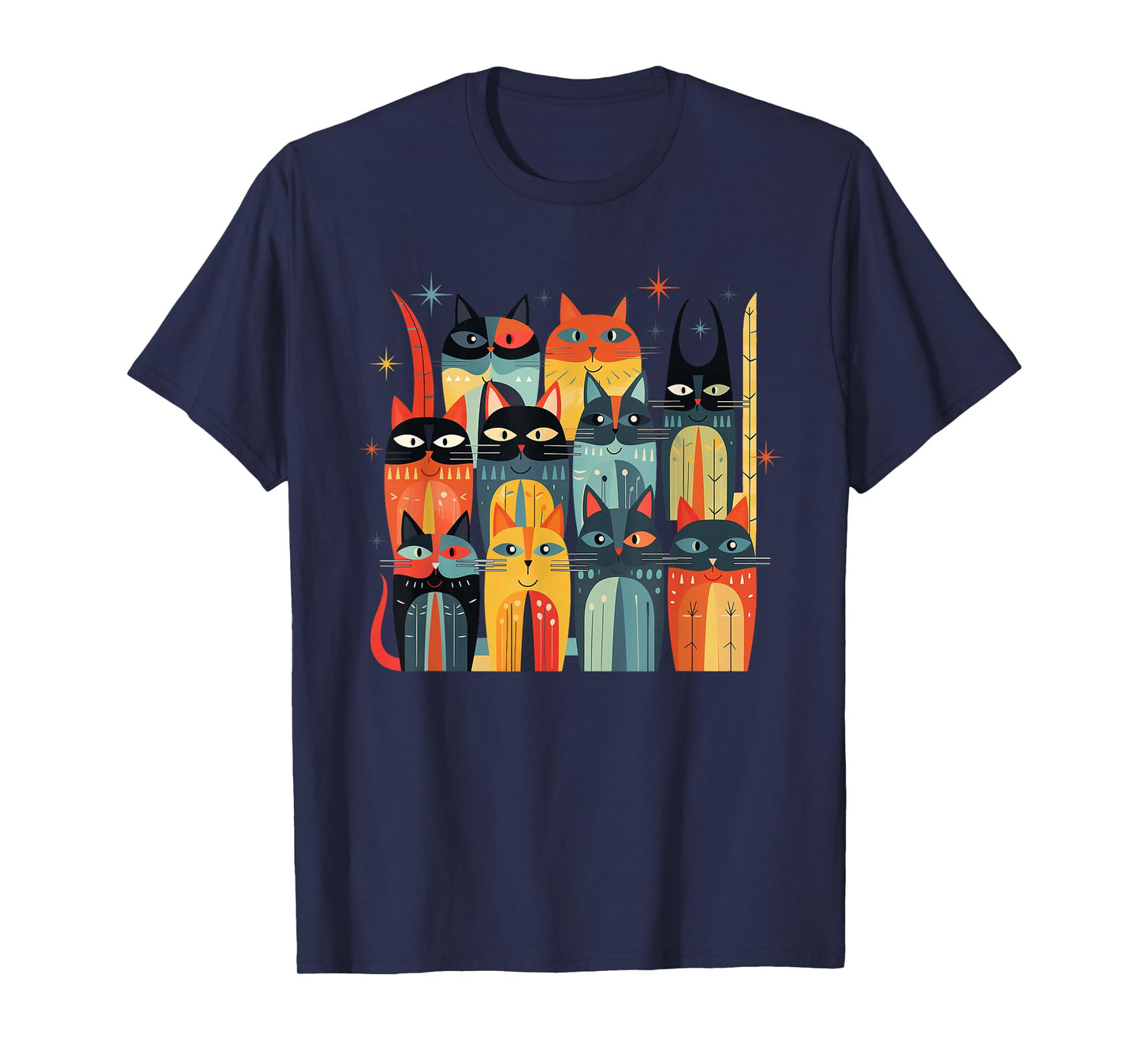 Vintage Retro Mid Century Modern Look Cats 50s 60s Style T-Shirt