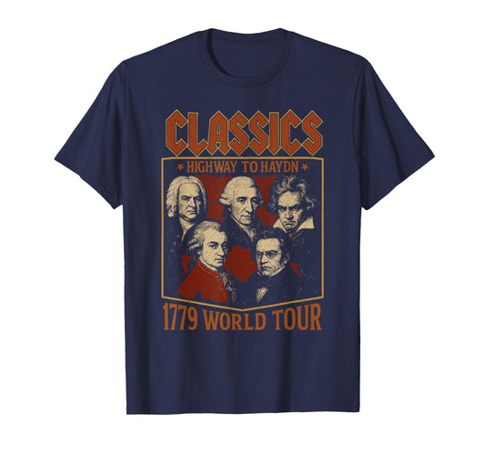 Classical Composer Tour, Funny Classical Music Parody T-Shirt