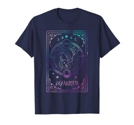 Aquarius Tarot January February Birthday Astrology Animal T-Shirt