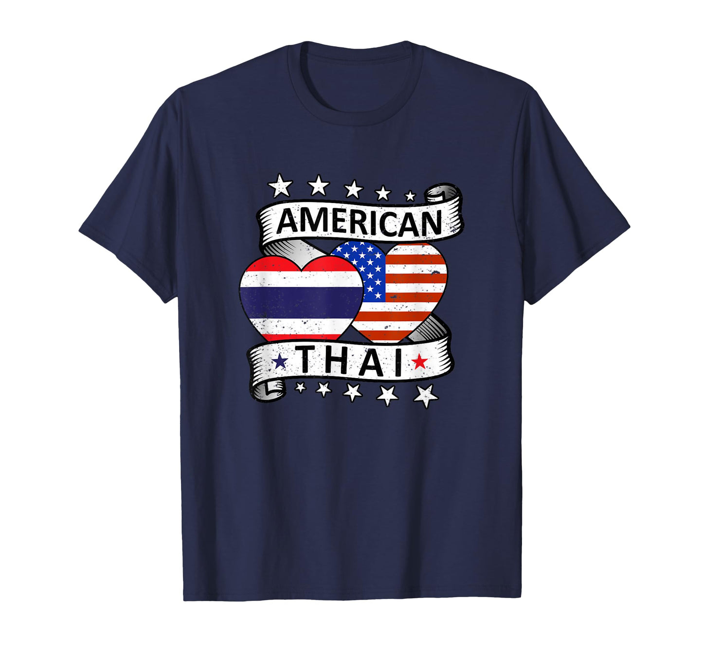 Thai American Flag American And Thai Thailand Pride T-Shirt