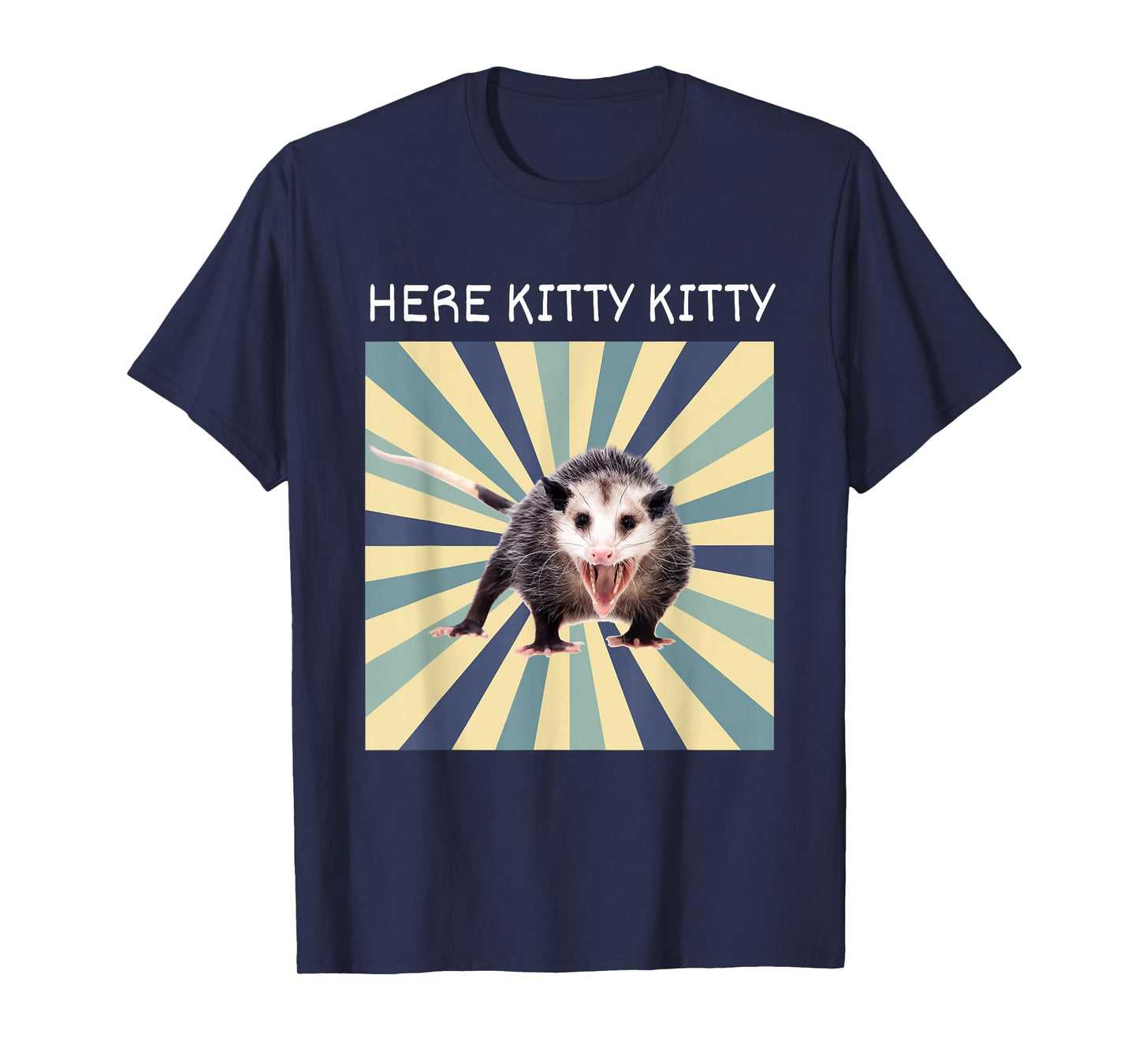 Here Kitty Kitty Opossum Funny Street Cat T-Shirt