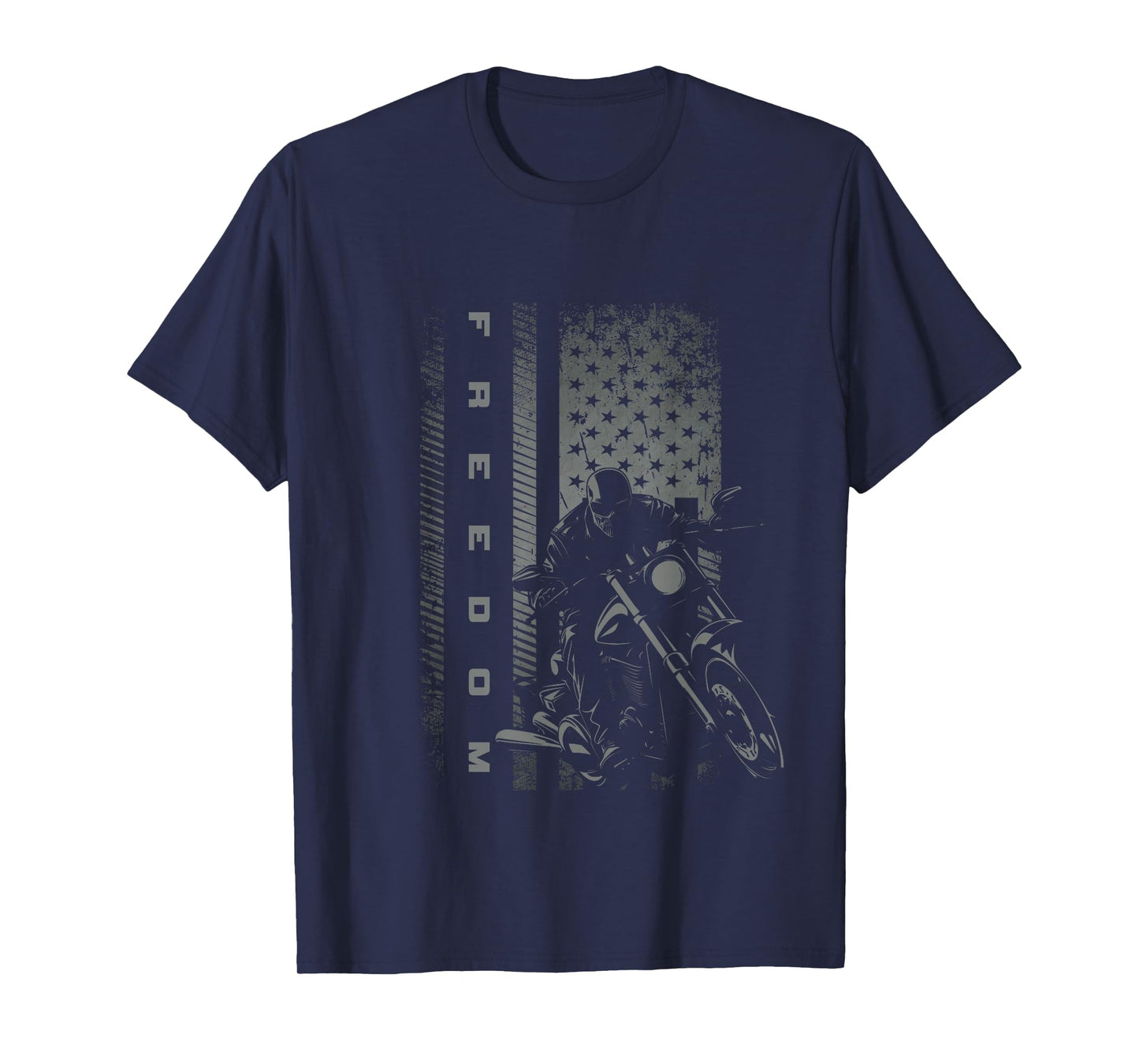 American Flag Motorcycle Apparel - Motorcycle T-Shirt