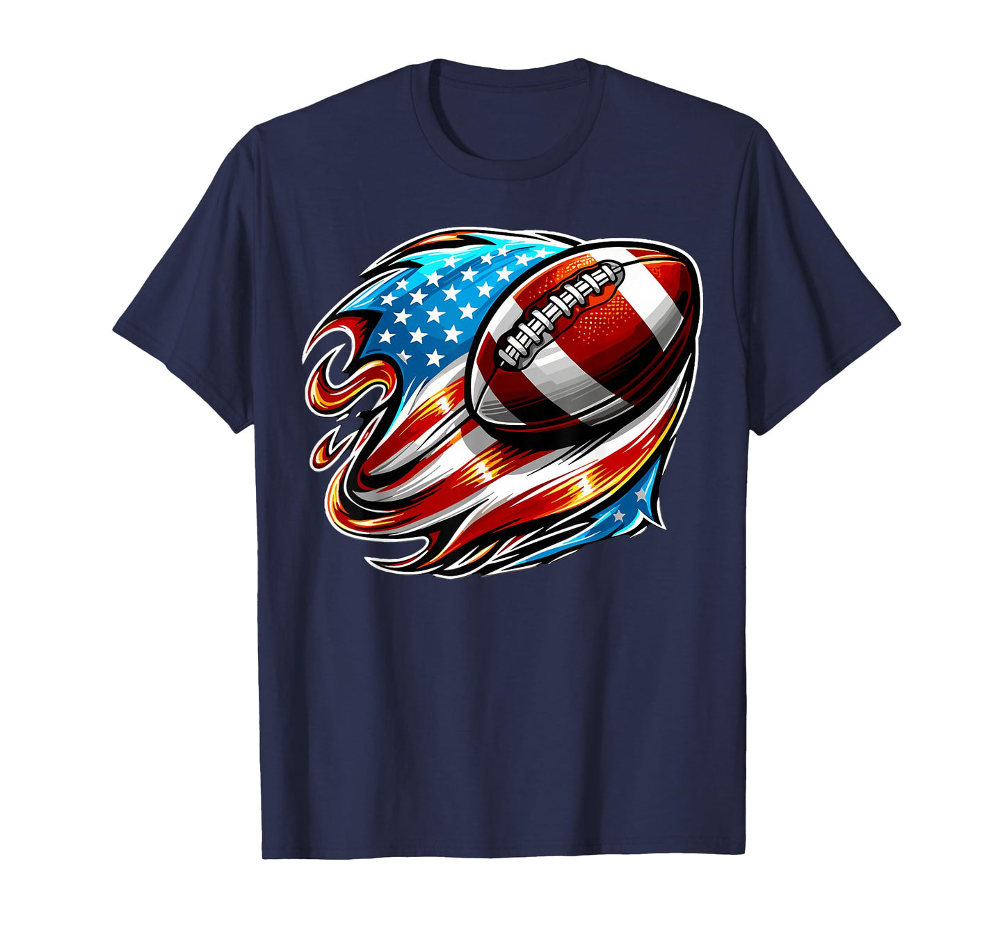 American Football USA Flag Patriotic T-Shirt