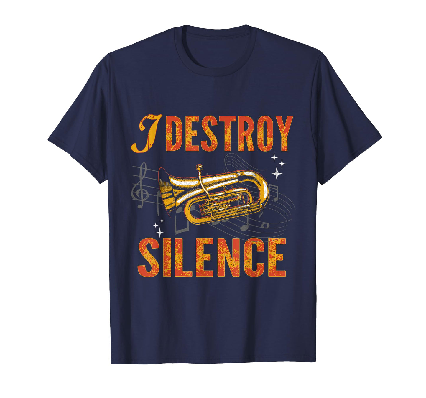 I Destroy Silence Shirt Baritone Saxophone Baritone Horn T-Shirt