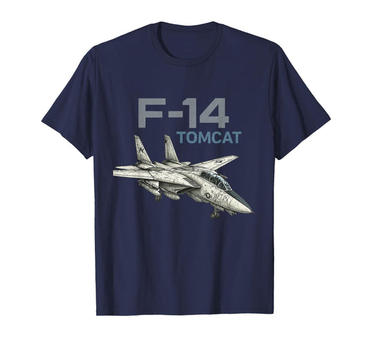 F-14 Tomcat Fighter Jet Military Aviation American Flag Gift T-Shirt