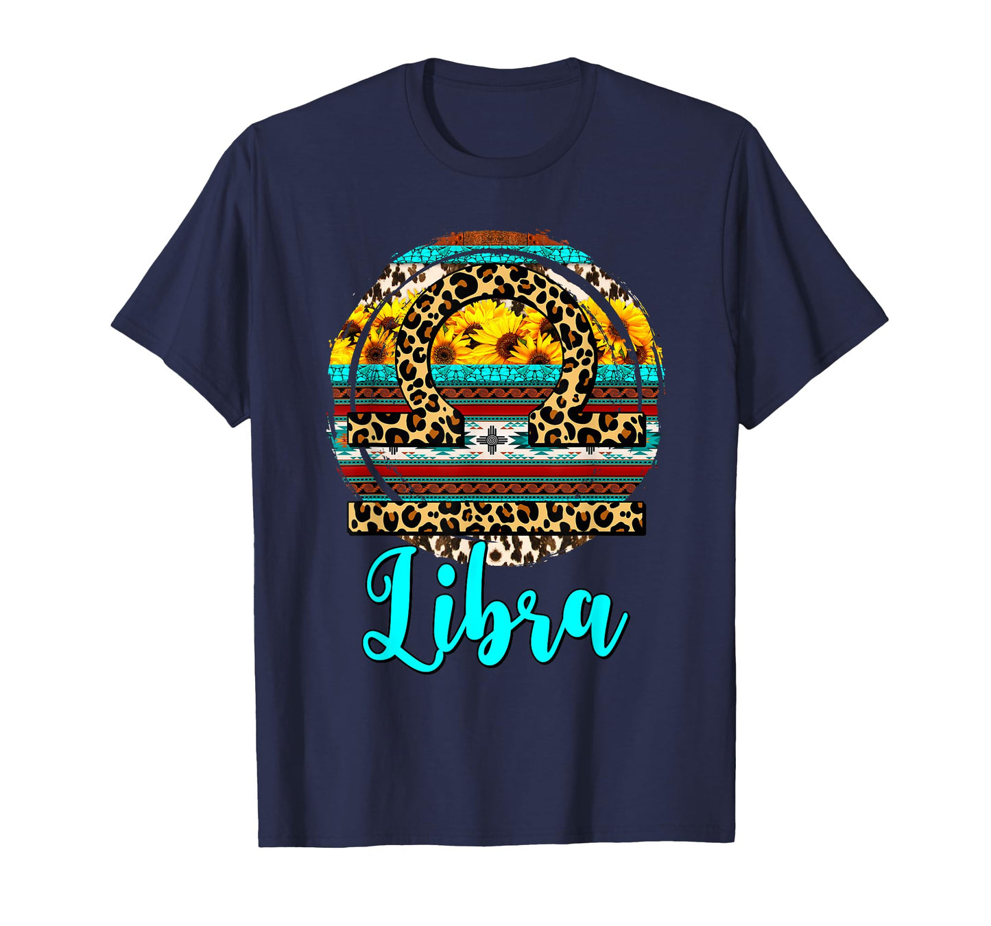 Libra Western Cowgirl Cowboy Leopard Zodiac Sign T-Shirt