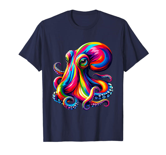Colorful Pop Art Octopus Lover Octopuses T-Shirt