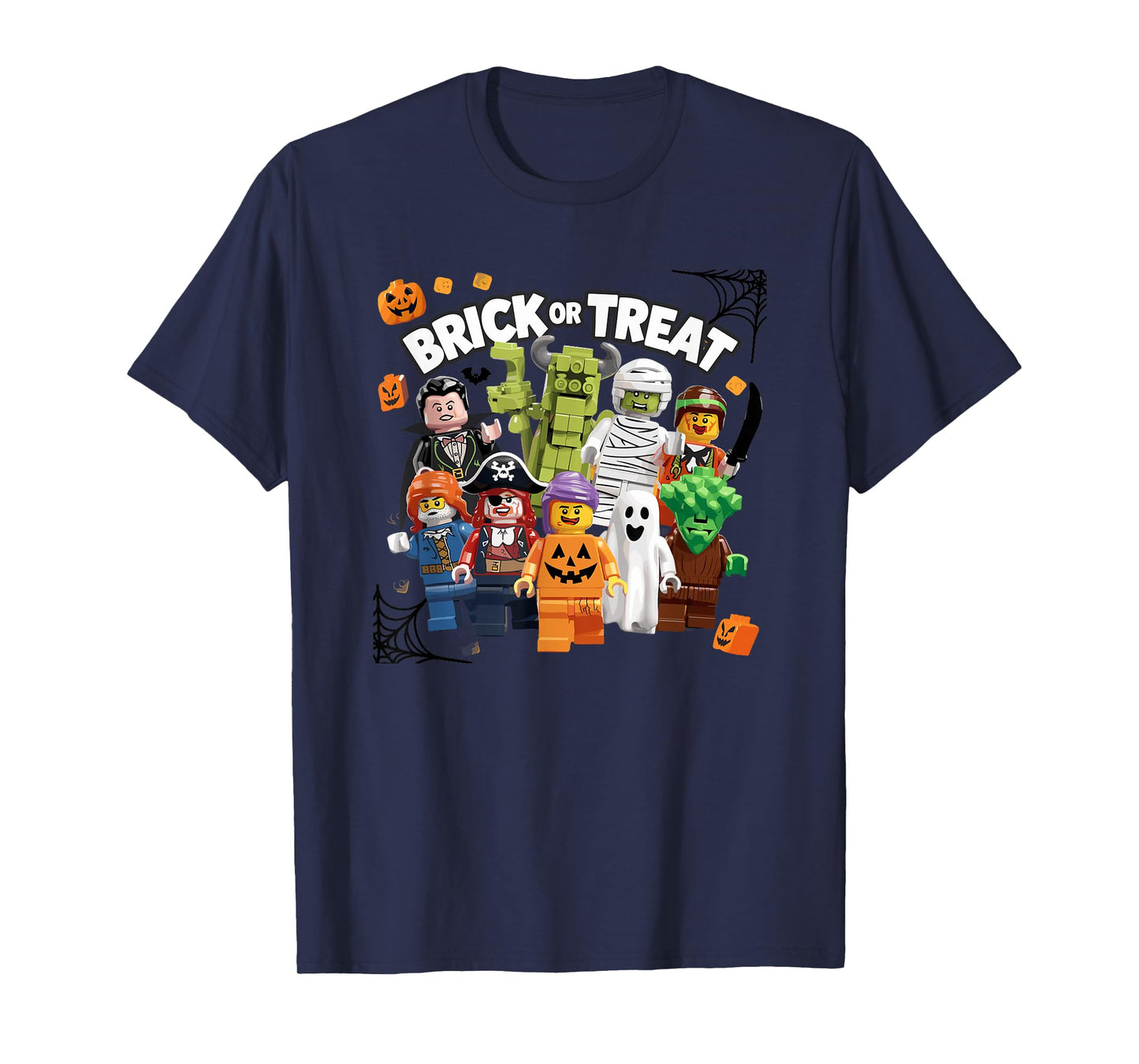 Building Bricks Halloween Brick Or Treat Costume Monsters T-Shirt