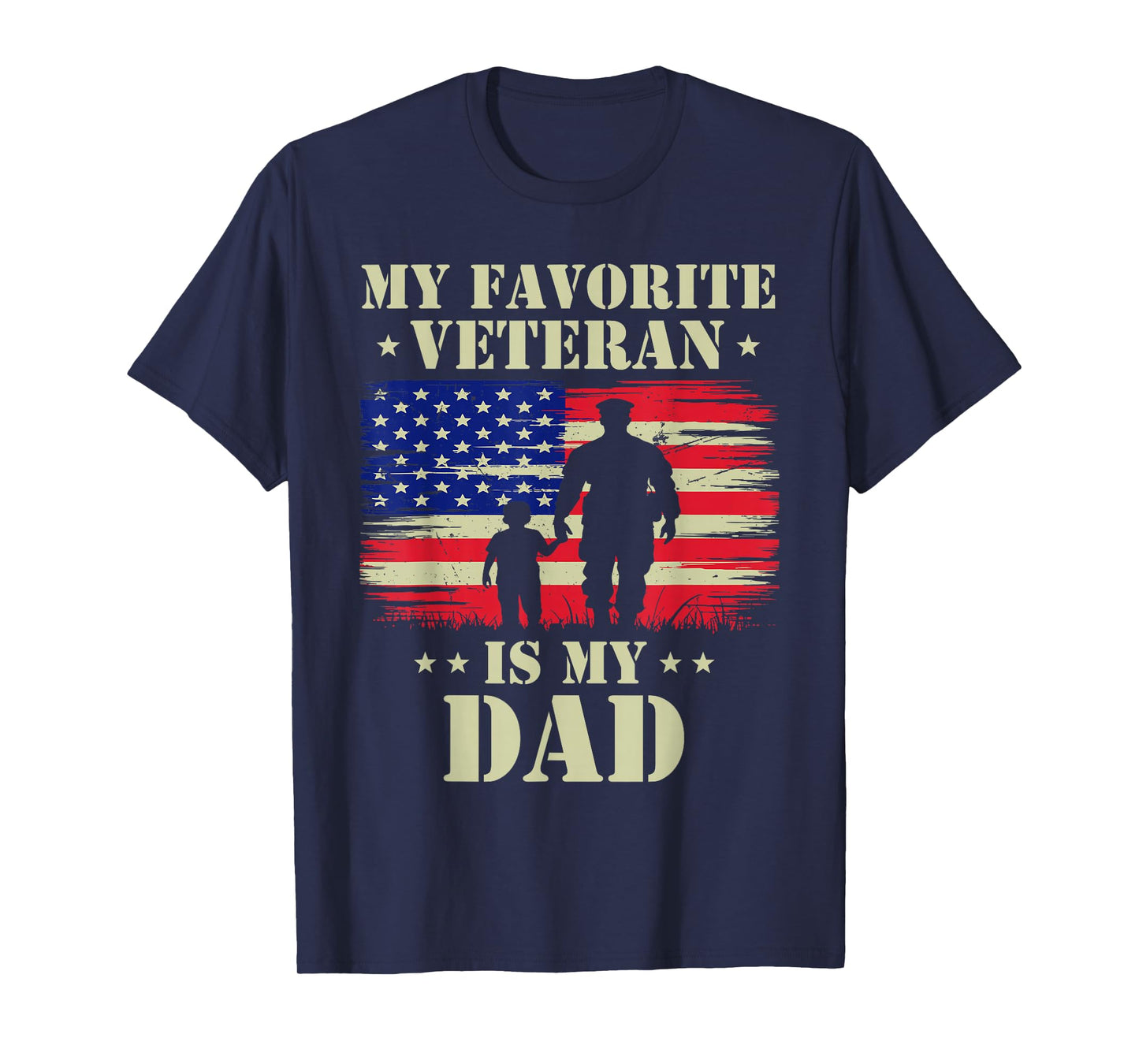 Father Veterans Day My Favorite Veteran is My Dad Proud Kids T-Shirt