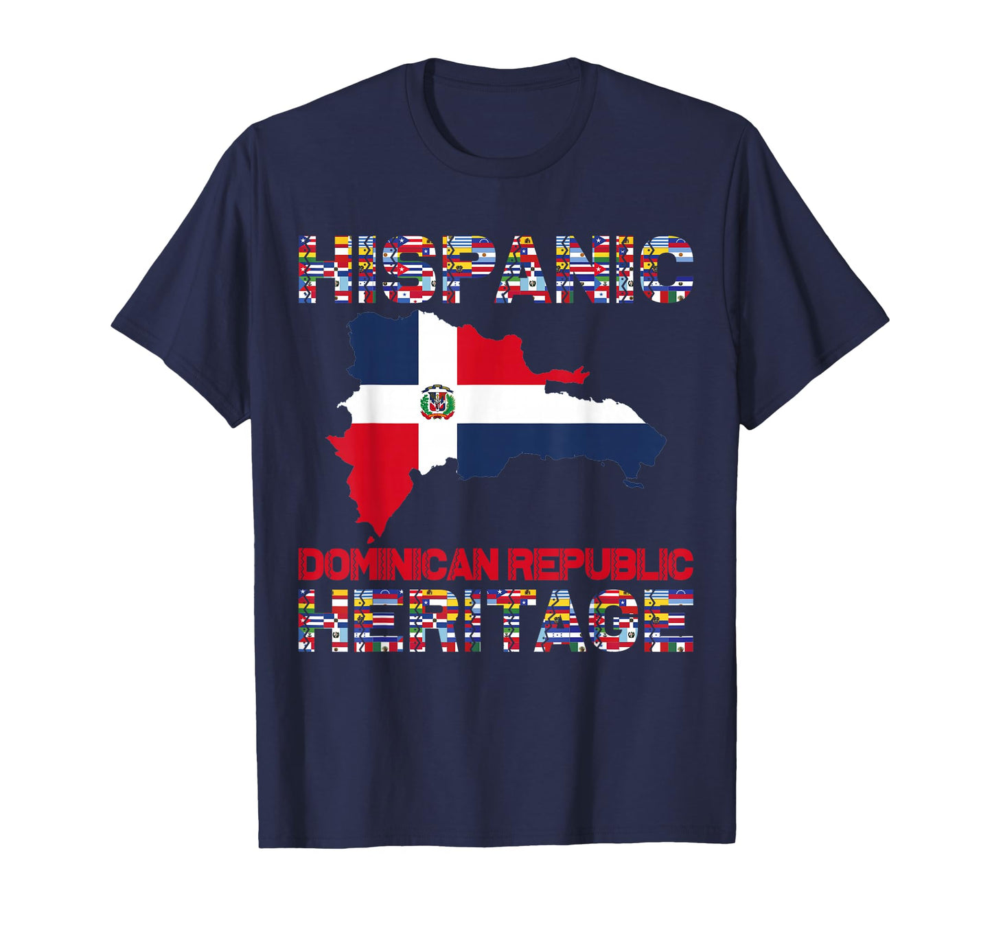 National Hispanic Heritage Month Dominican Republic Flag T-Shirt