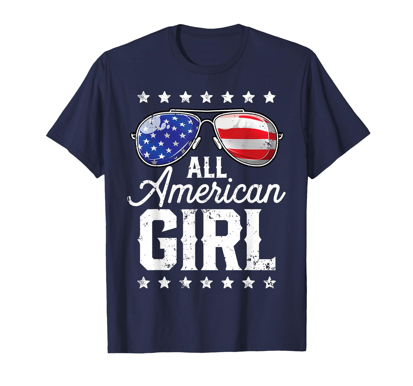All American Girl 4th of July Family Matching Sunglasses T-Shirt