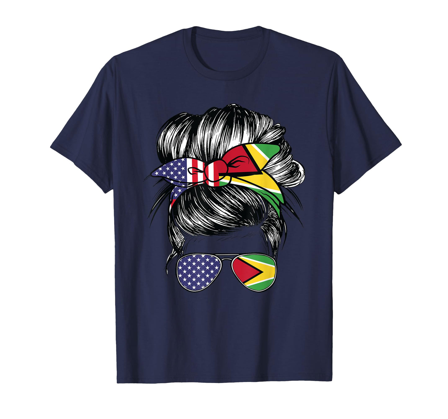 Guyana Flag American Women Girl USA Heritage Guyanese T-Shirt