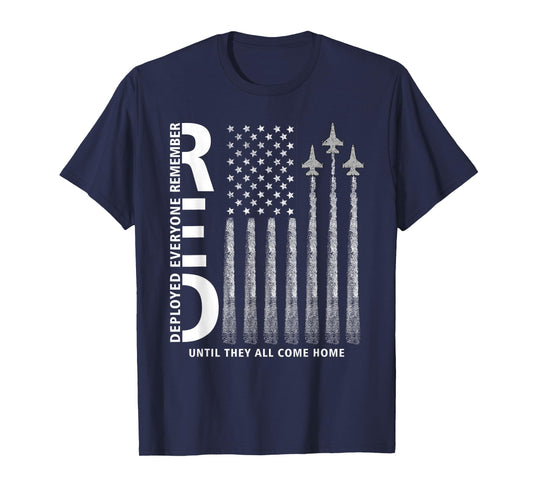 RED Friday Remember Everyone Deployed Military Jets Flag T-Shirt