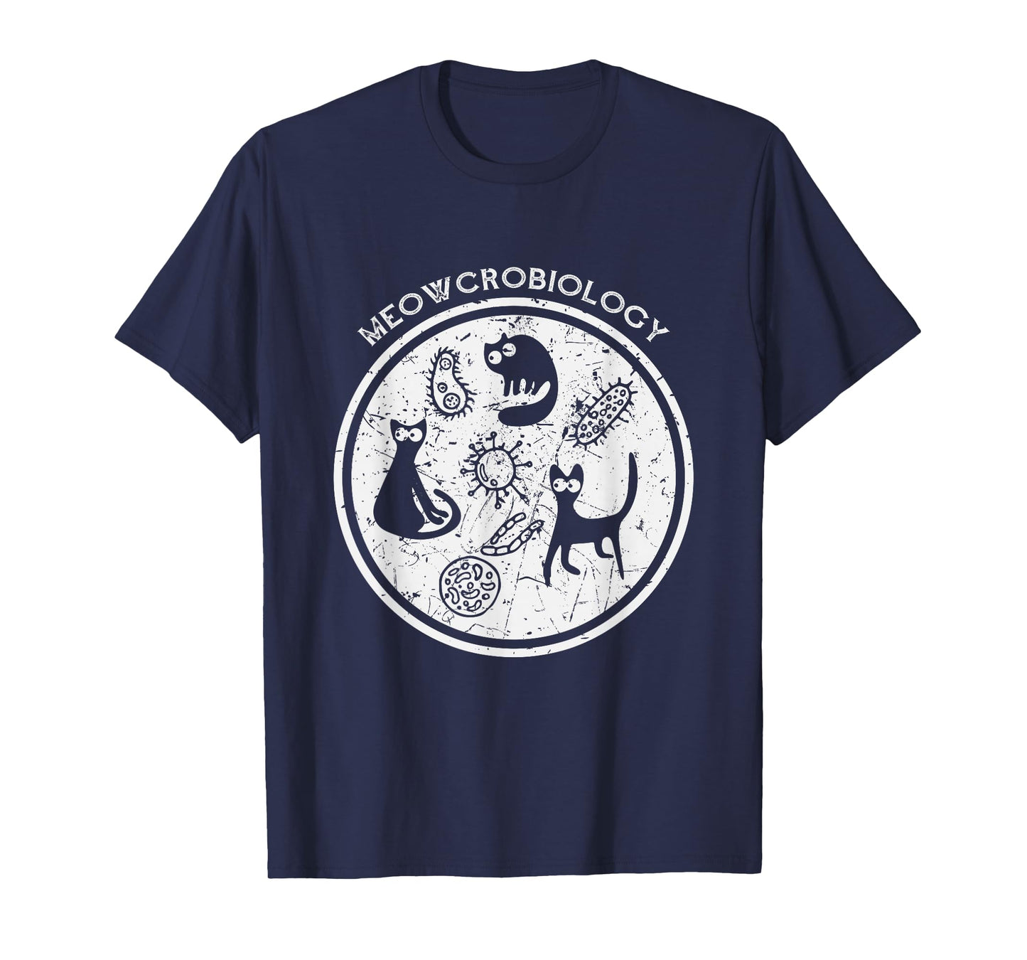 Meowcrobiology Shirt Science Cat Lover Gift T-Shirt