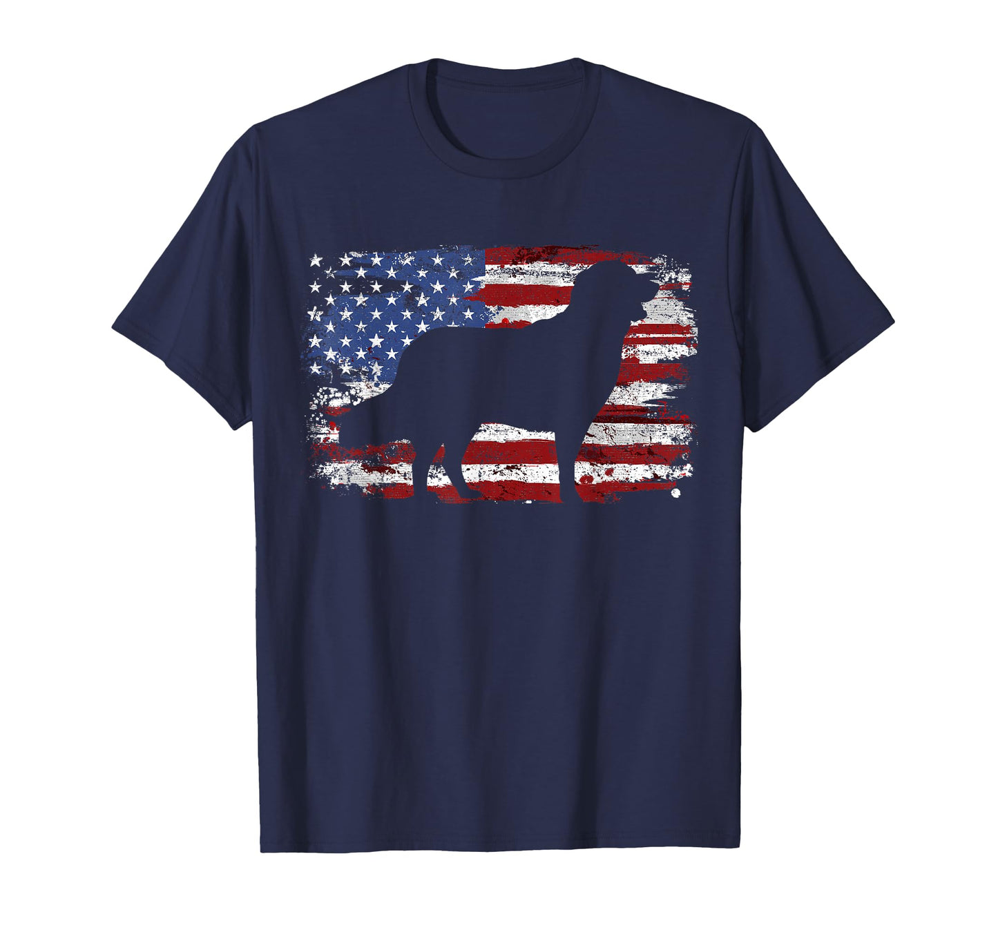 Golden Retriever Vintage USA Flag T-Shirt
