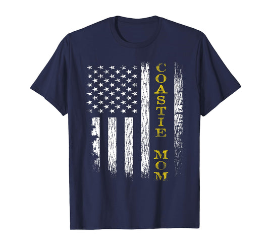 U.S. Coast Guard USCG Coastie Mom Flag T-Shirt