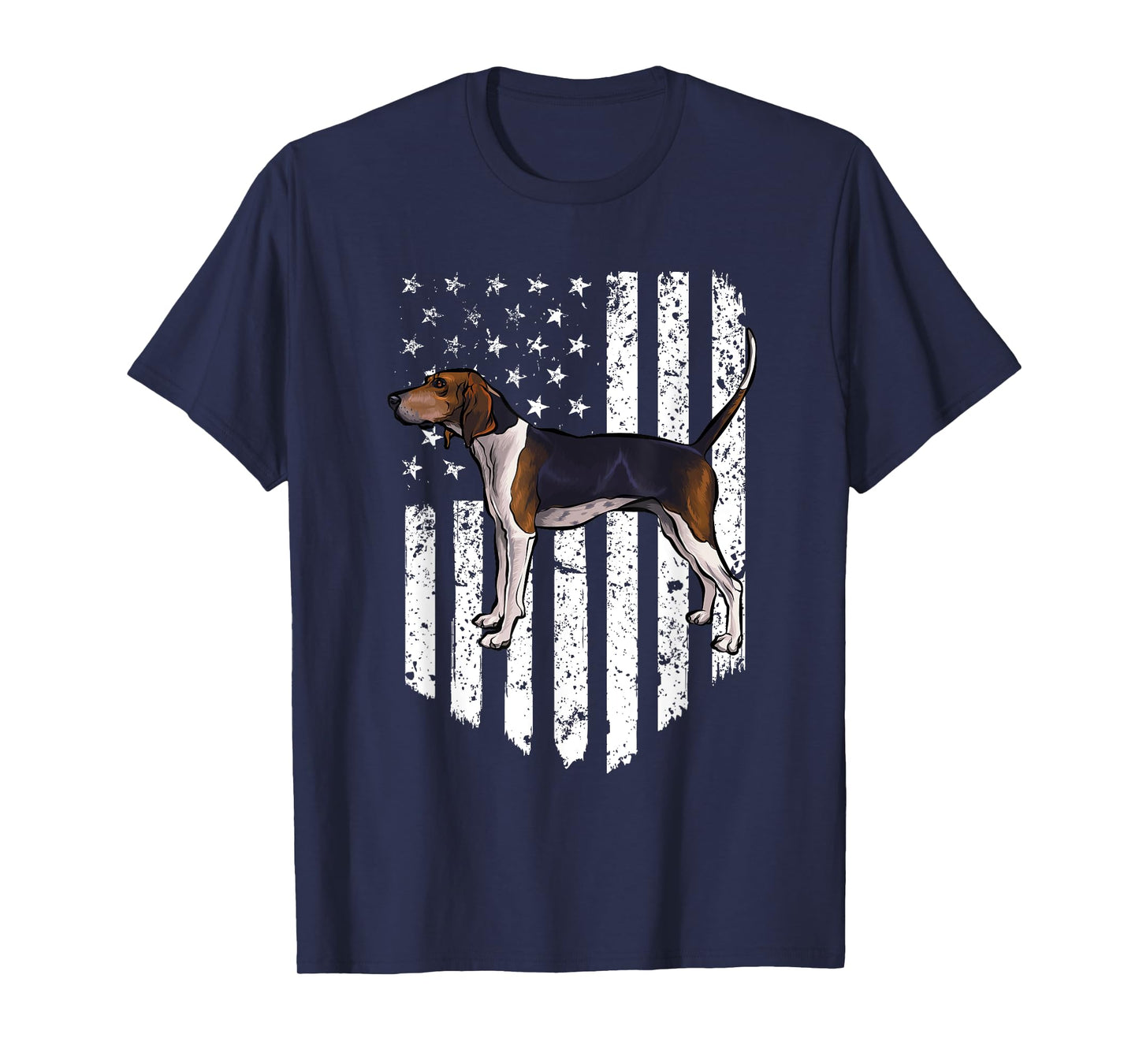 BW American Flag Treeing Walker Coonhound 4th Of July USA T-Shirt