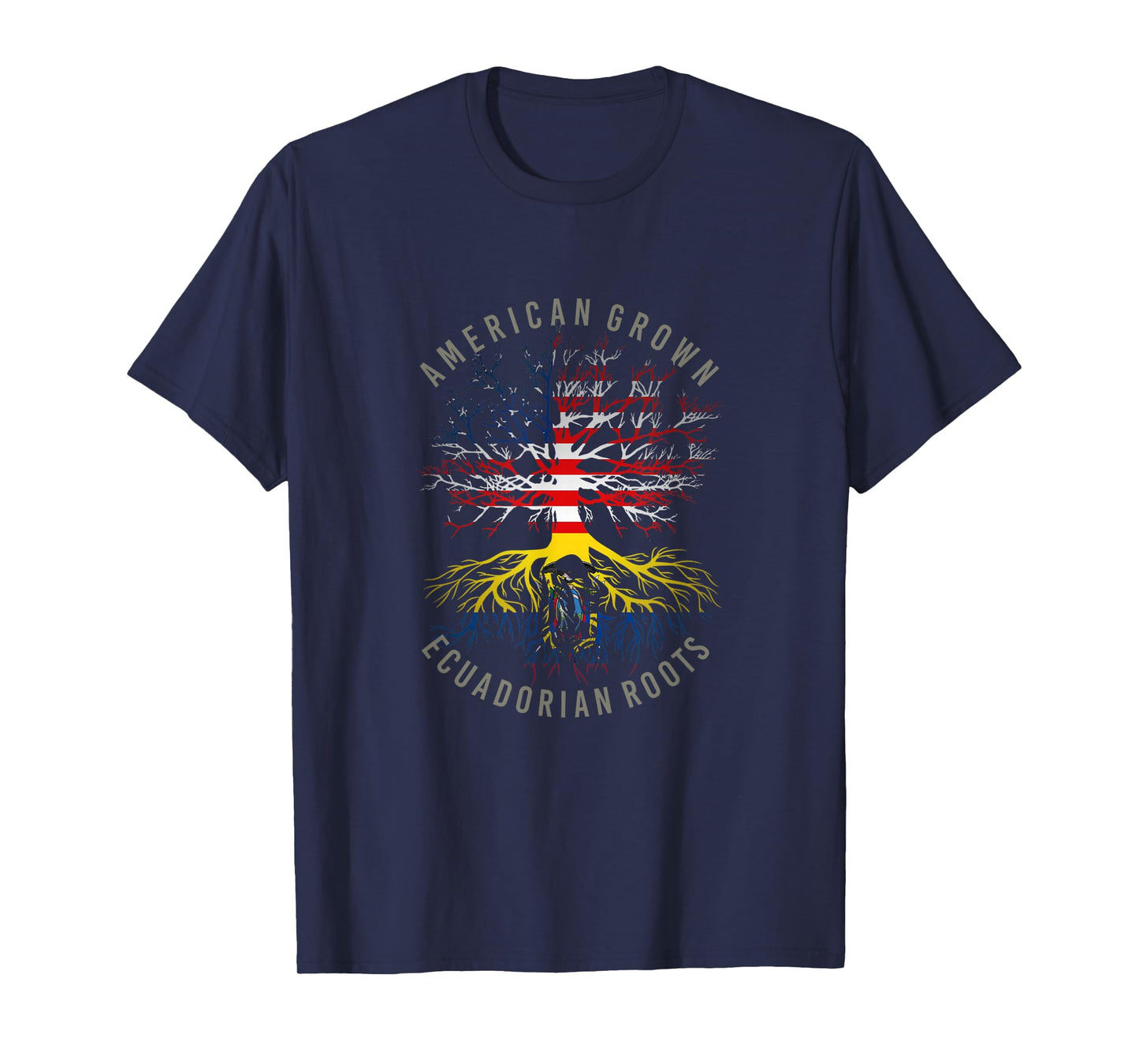 American Grown Ecuadorian Roots USA Ecuador Flag Heritage T-Shirt