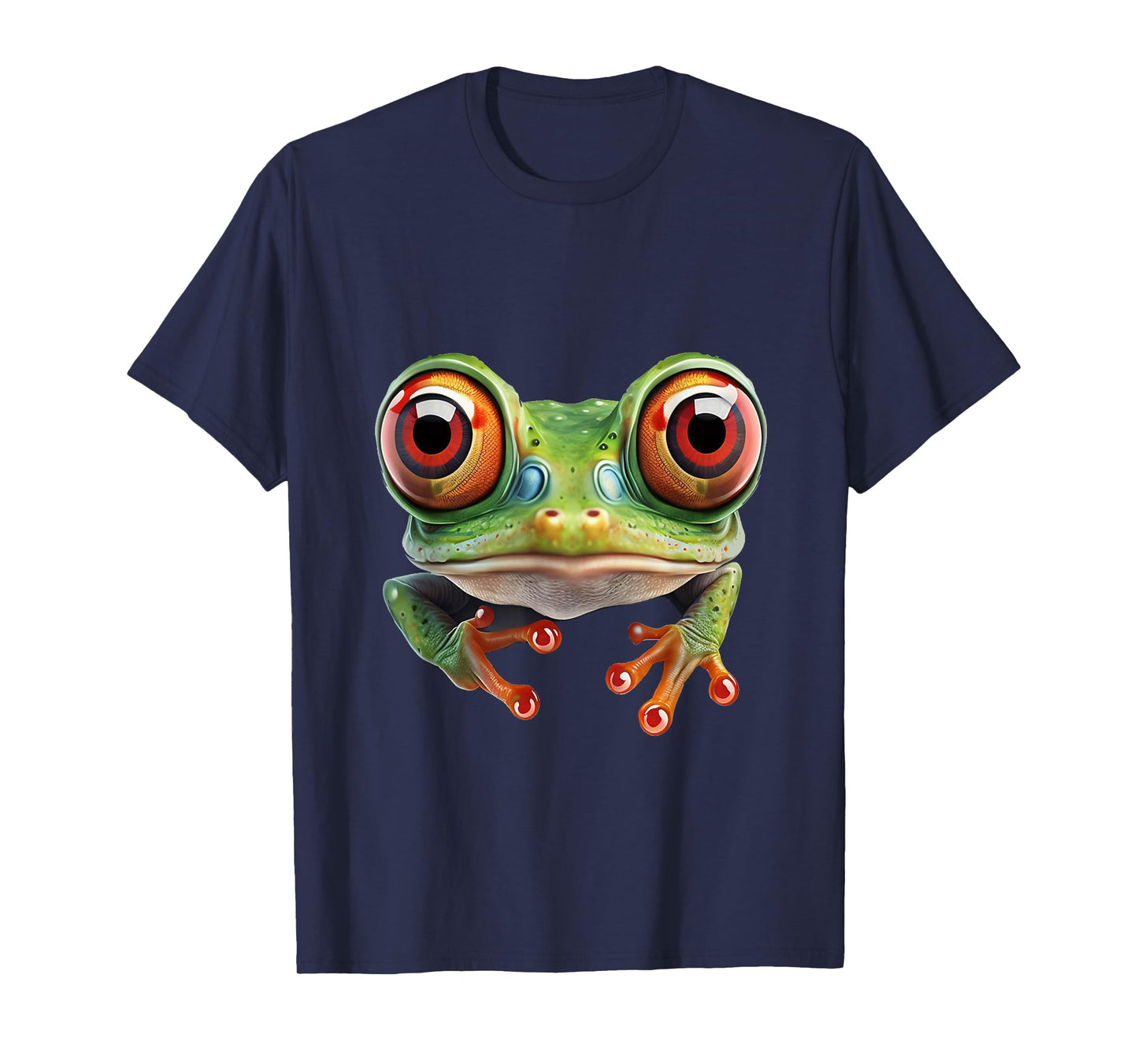 Green Body Tree Frog Red Eyed Tree Frog Rainforest Amphibian T-Shirt