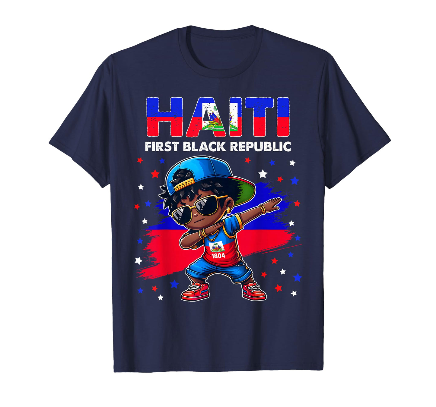 Haiti the First Black Republic 1804 Haiti Flag for kids T-Shirt