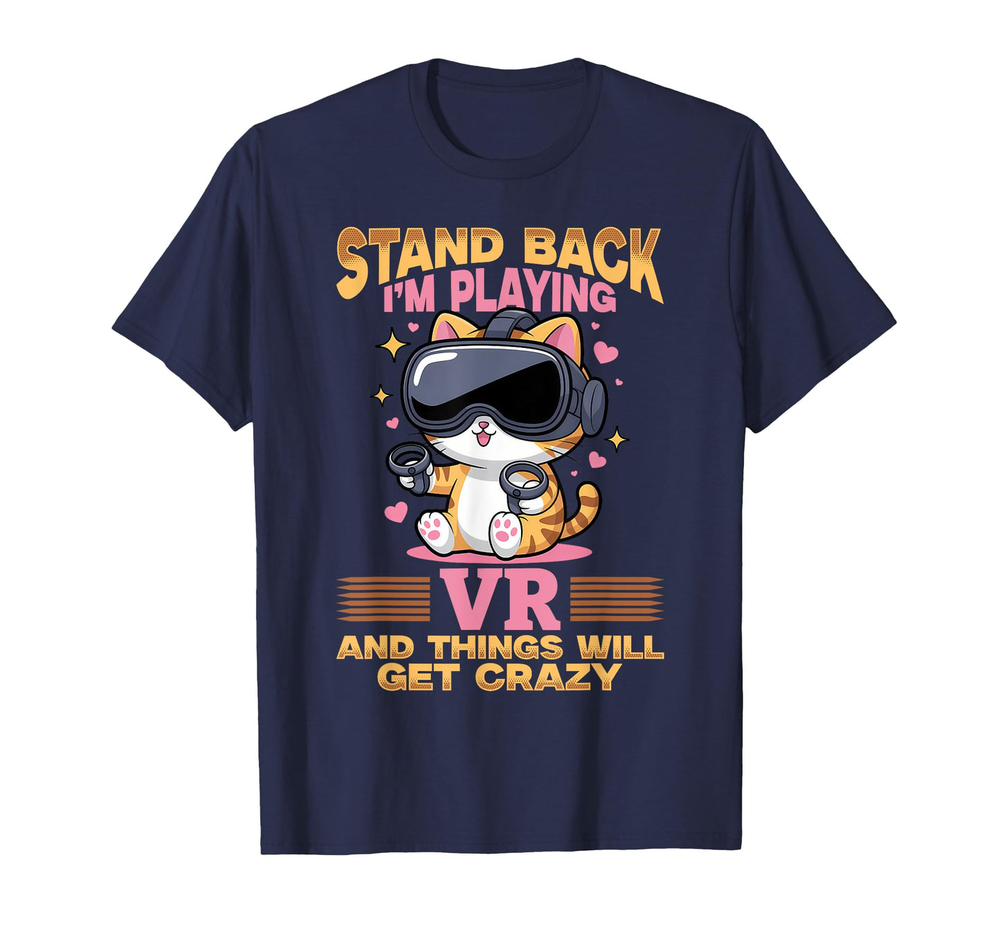 Gaming Cat VR Gamer T-Shirt for Men Women Kids