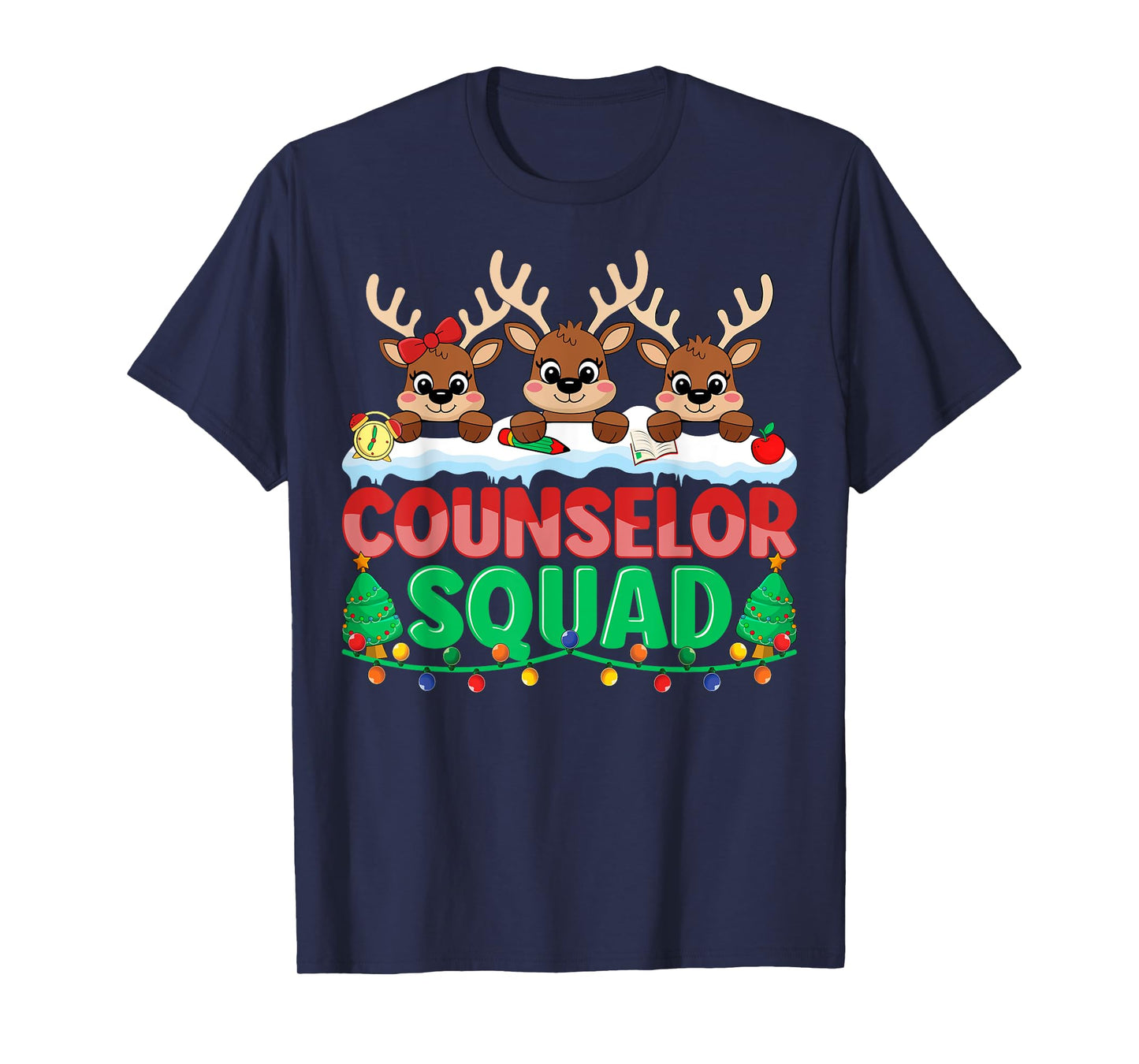 Counselor Squad Reindeer Xmas School Counselor Christmas T-Shirt