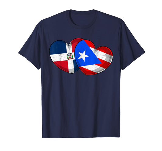 Dominirican Puerto Rico and Dominican Republic Flag Pride T-Shirt