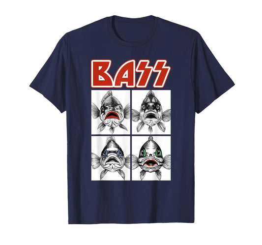 Bass Angler Fisherman Fishing Men Women Kids Funny Fishing T-Shirt