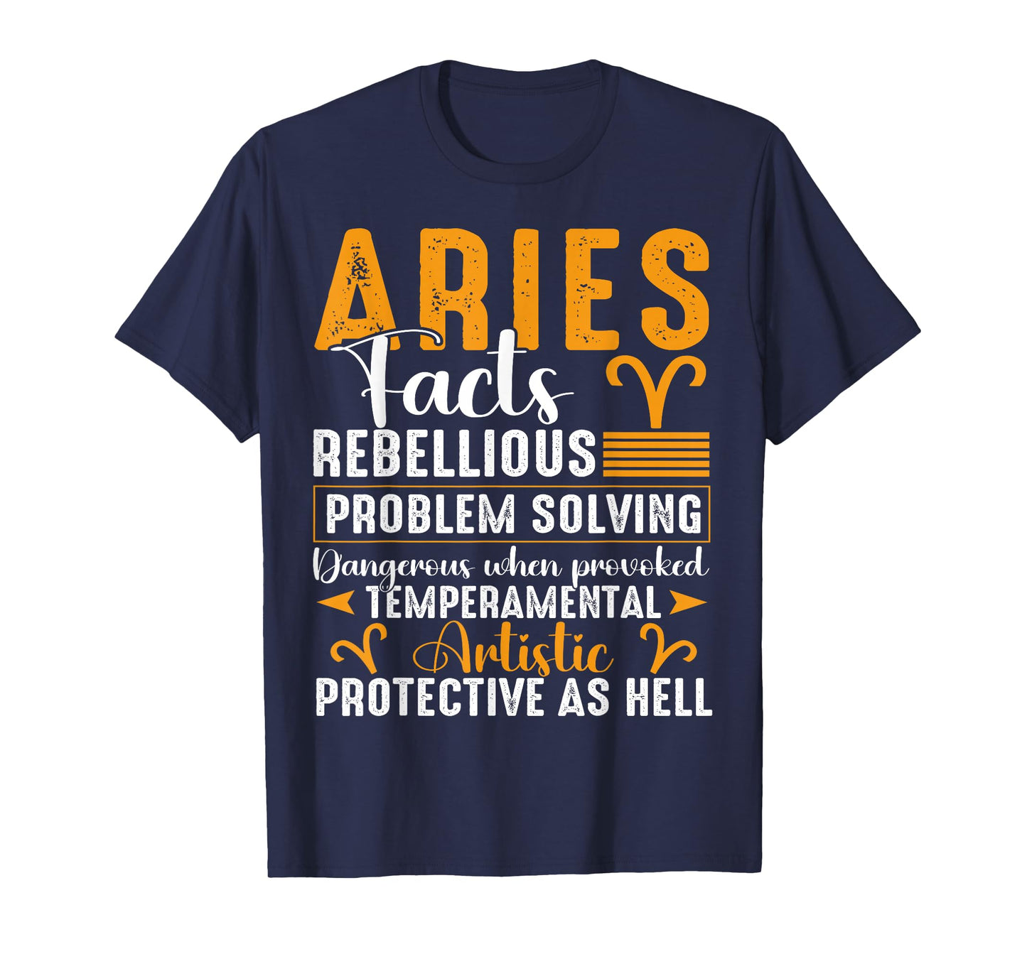 Aries Zodiac Facts Men Women Aries March April Birthday T-Shirt