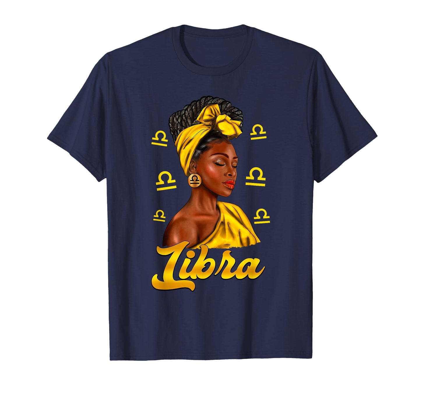 Libra Girl Black Woman African American Women Zodiac T-Shirt
