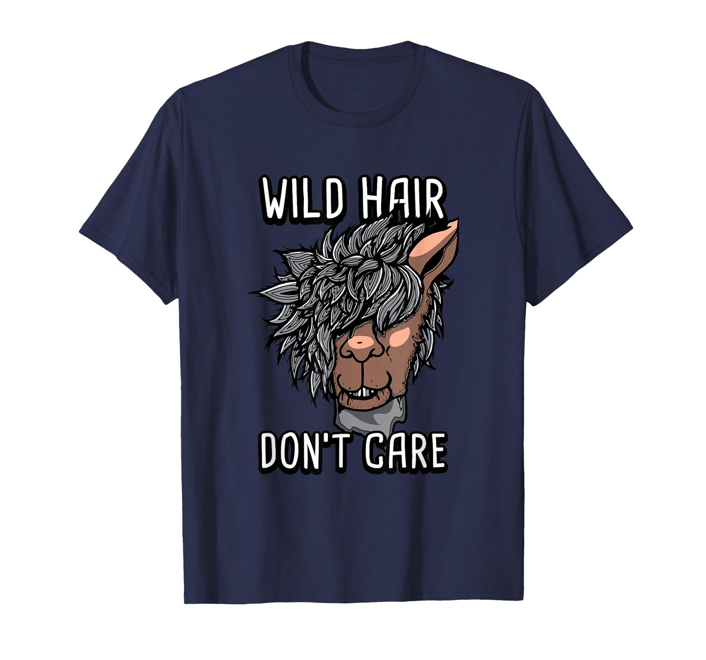 Alpaca Wild Hair Don't Care Funny Llama Lover Gift T-Shirt