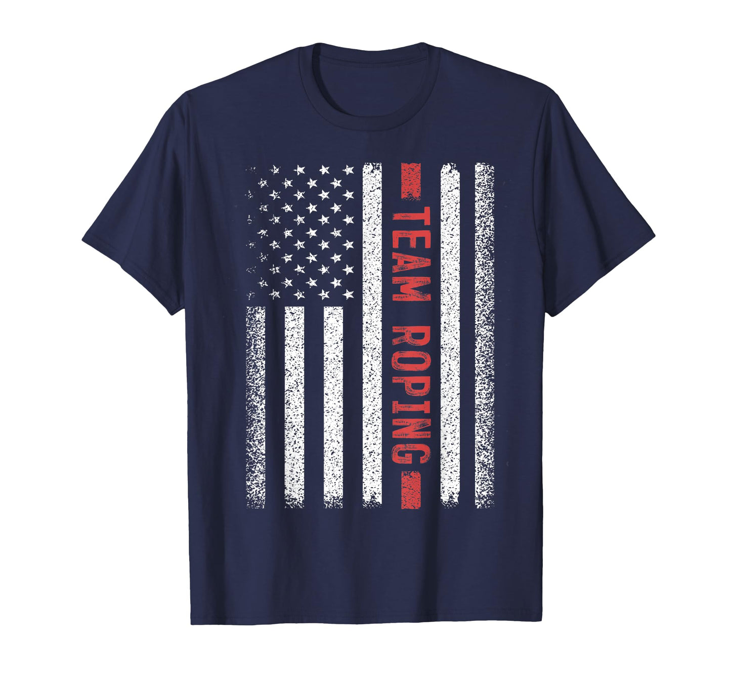 team roping American Flag 4th of July T-Shirt